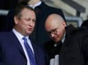 Lee Charnley, right, and former owner Mike Ashley last year.