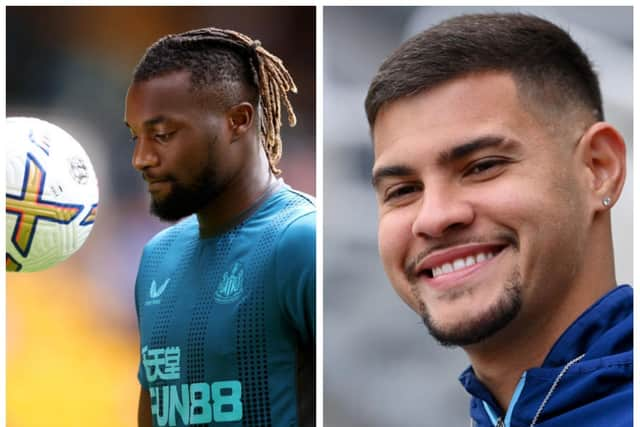 Allan Saint-Maximin (left) and Bruno Guimaraes (right). (photo: Getty Images)