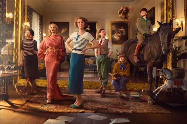 The cast of Outrageous, the new drama which tells the story of the infamous Mitford sisters (Picture: UKTV)