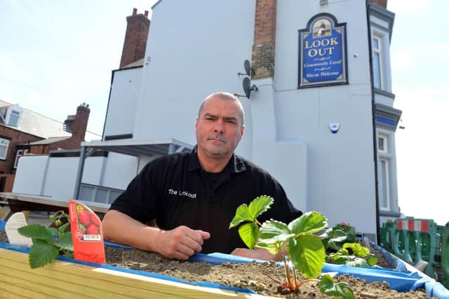 The Look Out landlord Michael Ward has been asked to remove his garden planters by the council.