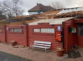 Extensive damage to South Shields and Westoe Club caused by Storm Arwen.

Picture by Duncan Murray.