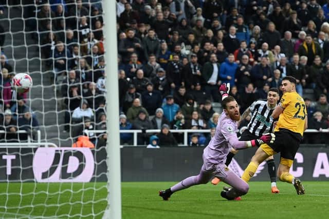 Miguel Almiron scores Newcastle United's winner.