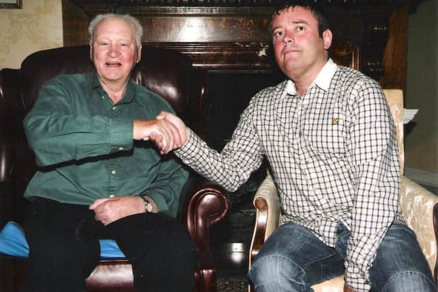 Sir Bobby and Kevin Outhwaite pictured together.