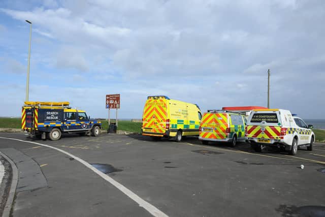 Emergency services attend incident to the north of Marsden Bay, South Shields.