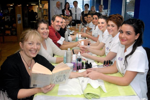 A relaxing scene from 10 years ago and it shows Pauline Martin with students - but who do you recognise?