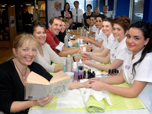 A relaxing scene from 10 years ago and it shows Pauline Martin with students - but who do you recognise?