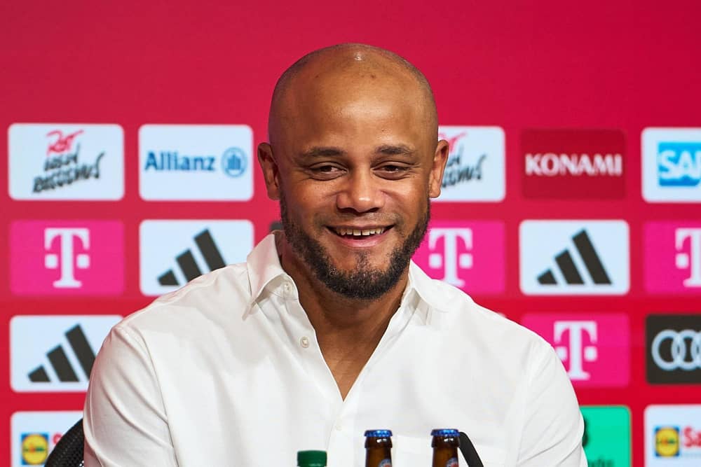 Kompany was unveiled as Bayern Munich's new boss during a 42-minute press conference. Picture: Bayern Munich