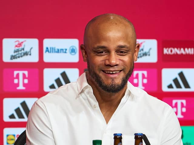 Kompany was unveiled as Bayern Munich's new boss during a 42-minute press conference. Picture: Bayern Munich