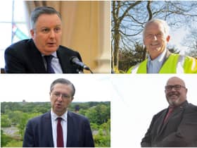 The LA7 statement is signed by council leaders including, clockwise from top left, Cllr Iain Malcolm of South Tyneside Council, Cllr Glen Sanderson, of Northumberland County Council, Cllr Simon Henig, of Durham County Council and Cllr Graeme Miller, of Sunderland City Council.