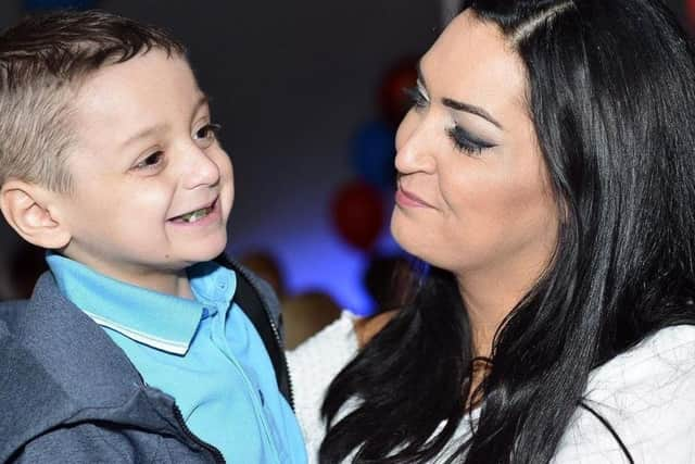 Bradley and Gemma Lowery at his sixth birthday party in May 2017.