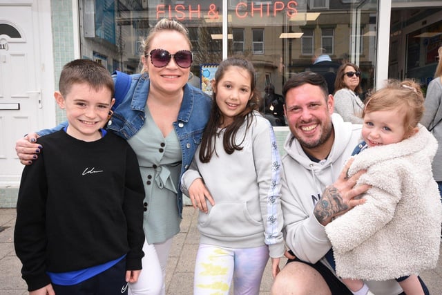 Ricky Dochery, nine, Danielle Burns, Alexa Keys, seven,  Stephen Keys and two-year-old Eva Keys had made the trip from Gateshead