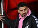 Fulham striker Aleksandar Mitrovic at the Stadium of Light last night.