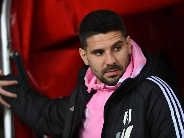 Fulham striker Aleksandar Mitrovic at the Stadium of Light last night.