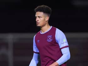 Frederik Alves playing for West Ham Under-23s.