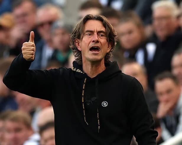 Brentford head coach Thomas Frank at St James' Park earlier this season.