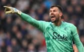Watford goalkeeper Ben Foster reacts during the Premier League match between Newcastle United and Watford at St. James Park on January 15, 2022 in Newcastle upon Tyne, England. (Photo by Stu Forster/Getty Images)