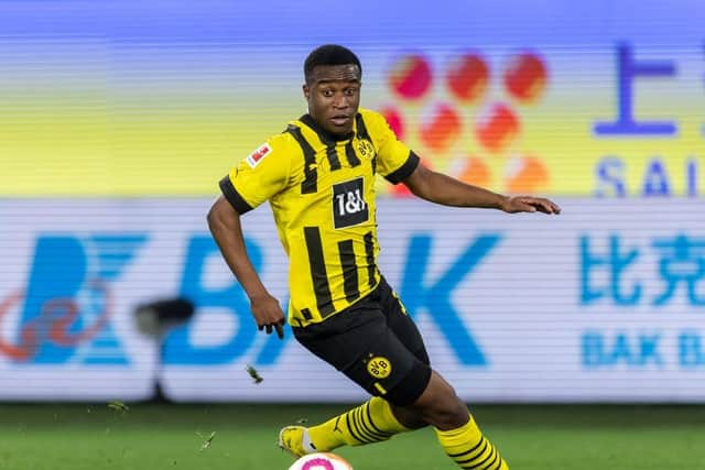 Borussia Dortmund retain hope of keeping hold of Newcastle United target Youssoufa Moukoko  (Photo by Boris Streubel/Getty Images)