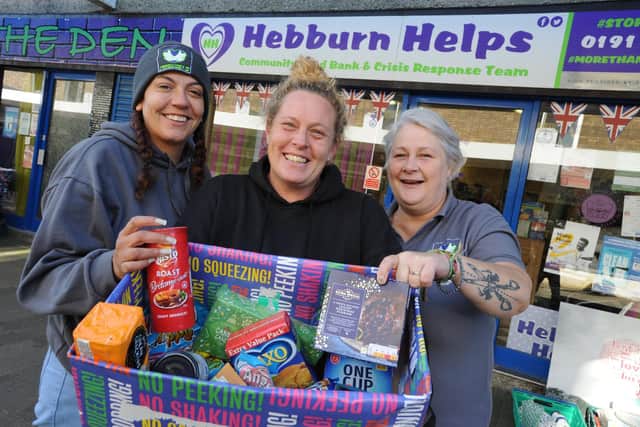 Hebburn Helps Angie Comerford, centre, with Alison Wilson and Jo Durkin.