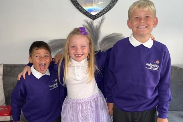 Back to school in South Tyneside. Connor, Halle and Brodie are ready to start Year 3, Year 2 and Year 5.