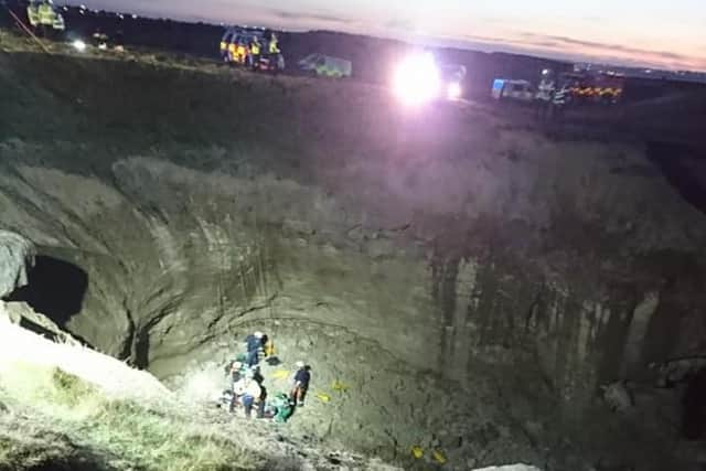 A rope rescue operation was carried out. Image by South Shields Volunteer Life Brigade.