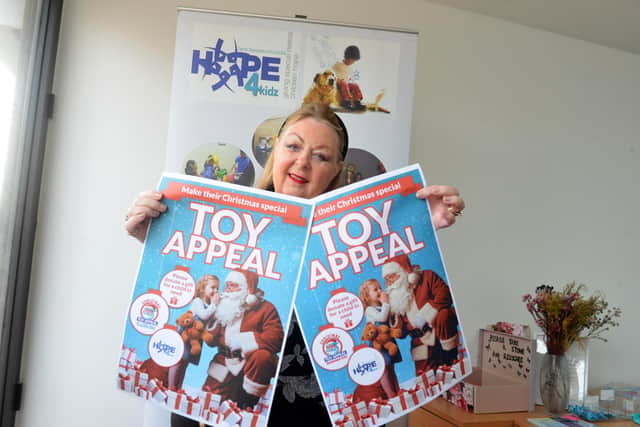 Hope 4 Kidz founder Viv Watts launching our annual Christmas Toy Appeal.