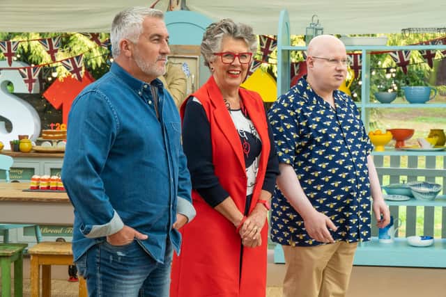 Paul, Matt and Prue address the celebrities during the show as they're set one of three tasks.