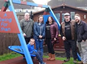 Keen Eye Creations built the custom swing for Ethan Robb.