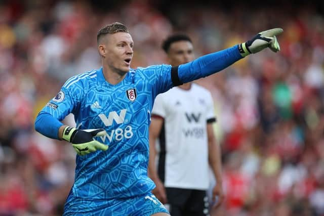 Fulham goalkeeper Bernd Leno (Photo by Eddie Keogh/Getty Images)