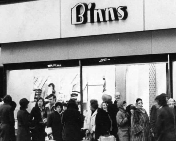 Binns was a big hit with shoppers in 1975. Was it a favourite of yours?