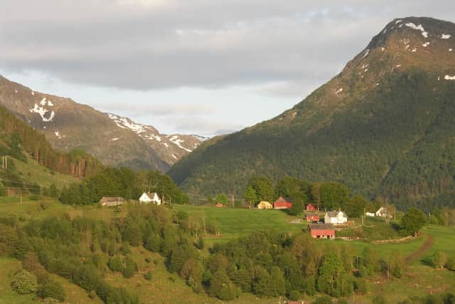 Sailing through the fjords.