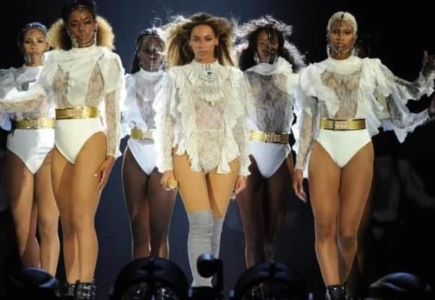 Beyonce performing.