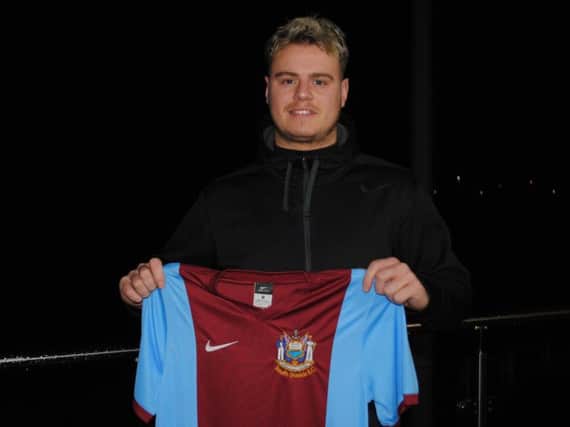 Alex Nicholson is hoping to make his South Shields debut on Saturday.