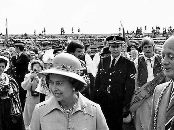 The Queen visits South Shields in 1977.