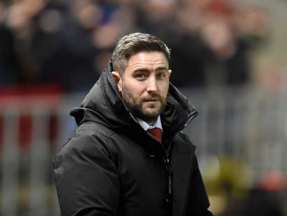 Bristol City boss Lee Johnson, who could be facing axe should his side lose at St James's Park.