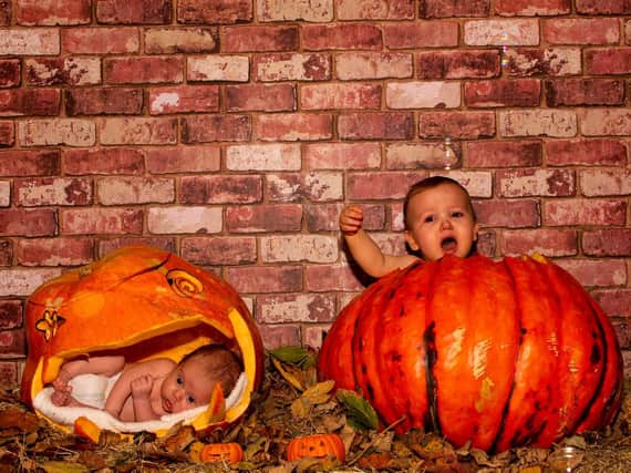Harrison and Ethan celebrate Halloween. Picture: Mark Beadle.