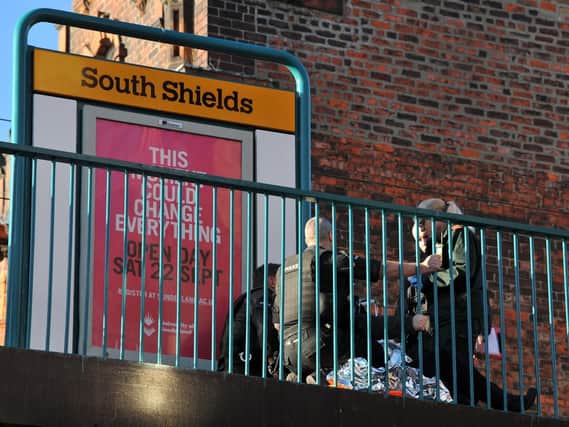 A Metro worker needed hospital treatment after being assaulted at South Shields station today.