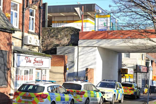 Police were called to South Shields Metro station