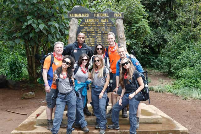 Jade, front right, and the rest of her team.