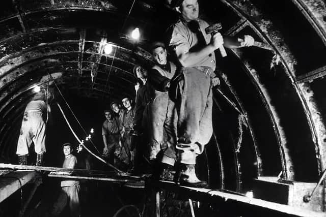 The tunnels under construction.