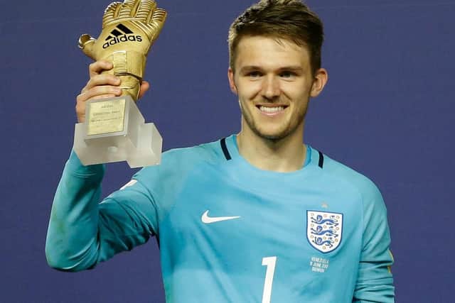 Freddie Woodman with the Golden Glove at the 2017 Under-20 World Cup.