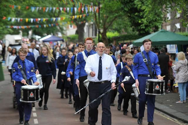 Living Waters Band entertaining the crowds at Westoe Village Fair last year, with the group to make a return for the event's 2019 programme.