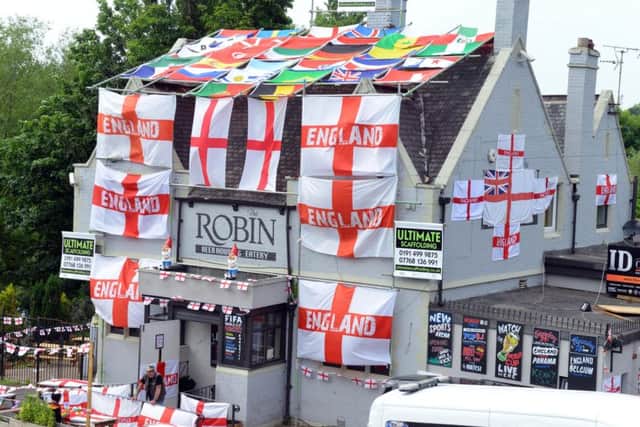 The Robin Hood pub in World Cup mode