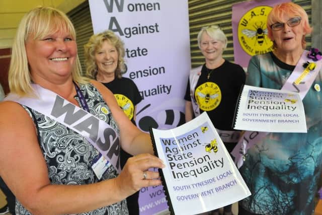WASPI campaigners, left to right, Janet Green, Lorraine Scott, Christine Smith and Pat Heron.