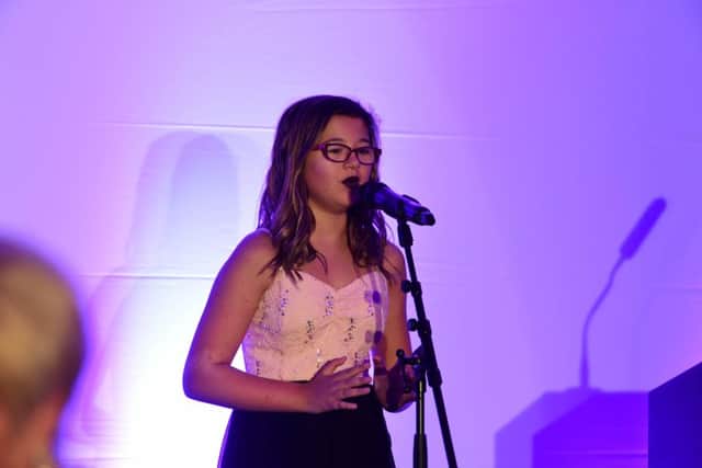 Amelia performing at the Best of South Tyneside Awards 2017 at the Quality Hotel. Boldon where she was a Young Performer of the Year award finalist.