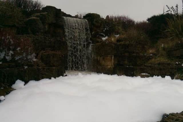 The waterfall in South Marine Park.