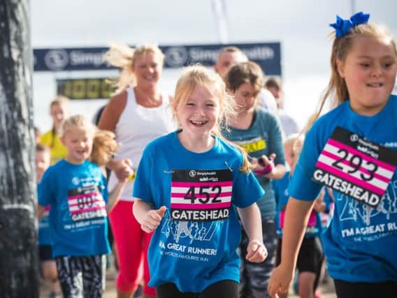 Youngsters taking part in a previous Junior and Mini great North Run.