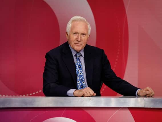 BBC photo of David Dimbleby who has announced he will leave Question Time after 25 years at the helm of the BBC flagship political debate programme. Picture by Richard Lewisohn