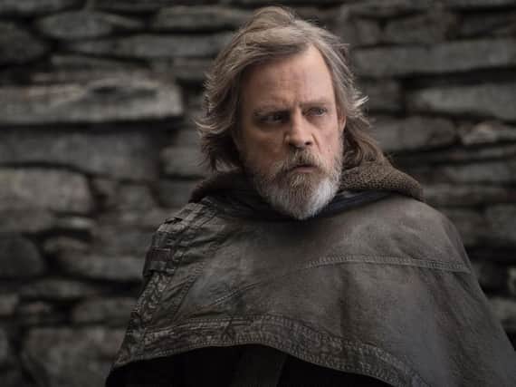 Mark Hamill as Luke Skywalker in The Last Jedi.