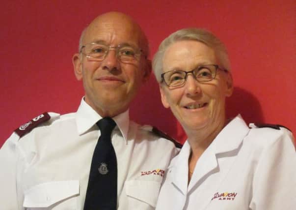 Major Stephen Slade and his wife Major Frances Slade, who are retiring from the Salvation Army after more than 40 years' service.