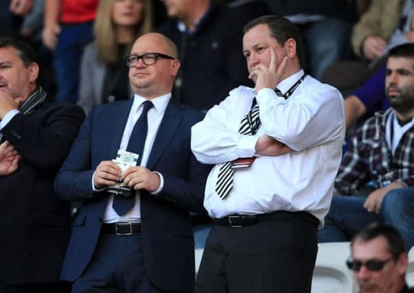 Lee Charnley and Mike Ashley, right.